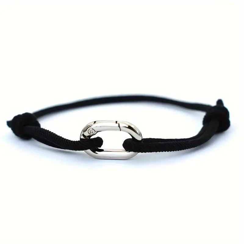 Valcien | 3mm Thin Rope Bracelet for Men – Handmade Macrame Sliding Knot Friendship Jewelry