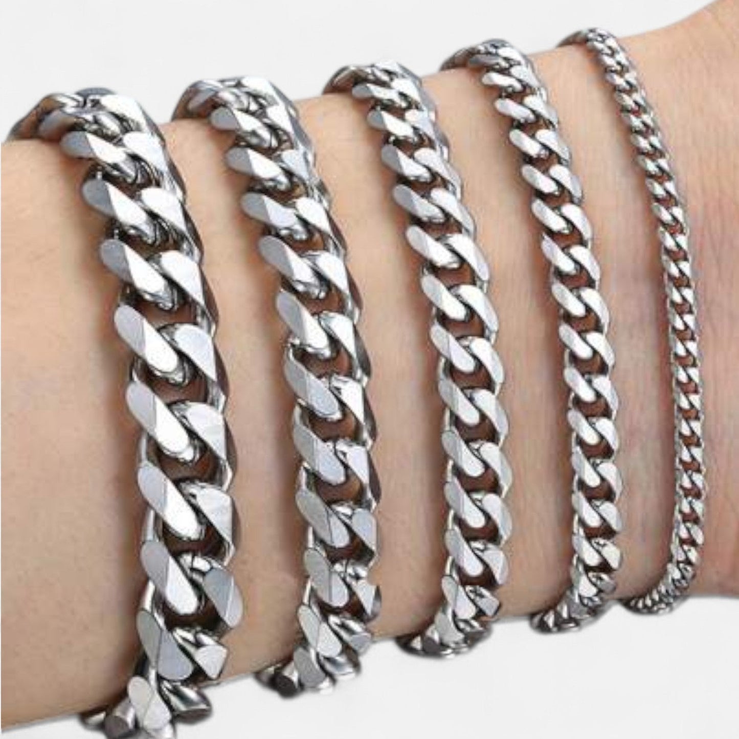 Valciens | Men's Cuban Link Chain Bracelet – Bold Steel, Urban Edge