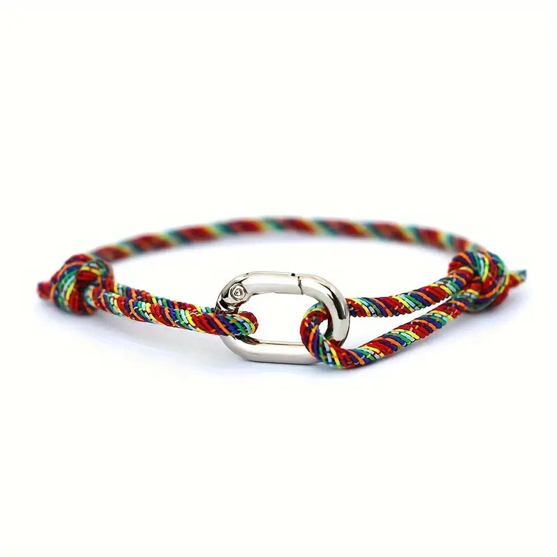 Valcien | 3mm Thin Rope Bracelet for Men – Handmade Macrame Sliding Knot Friendship Jewelry