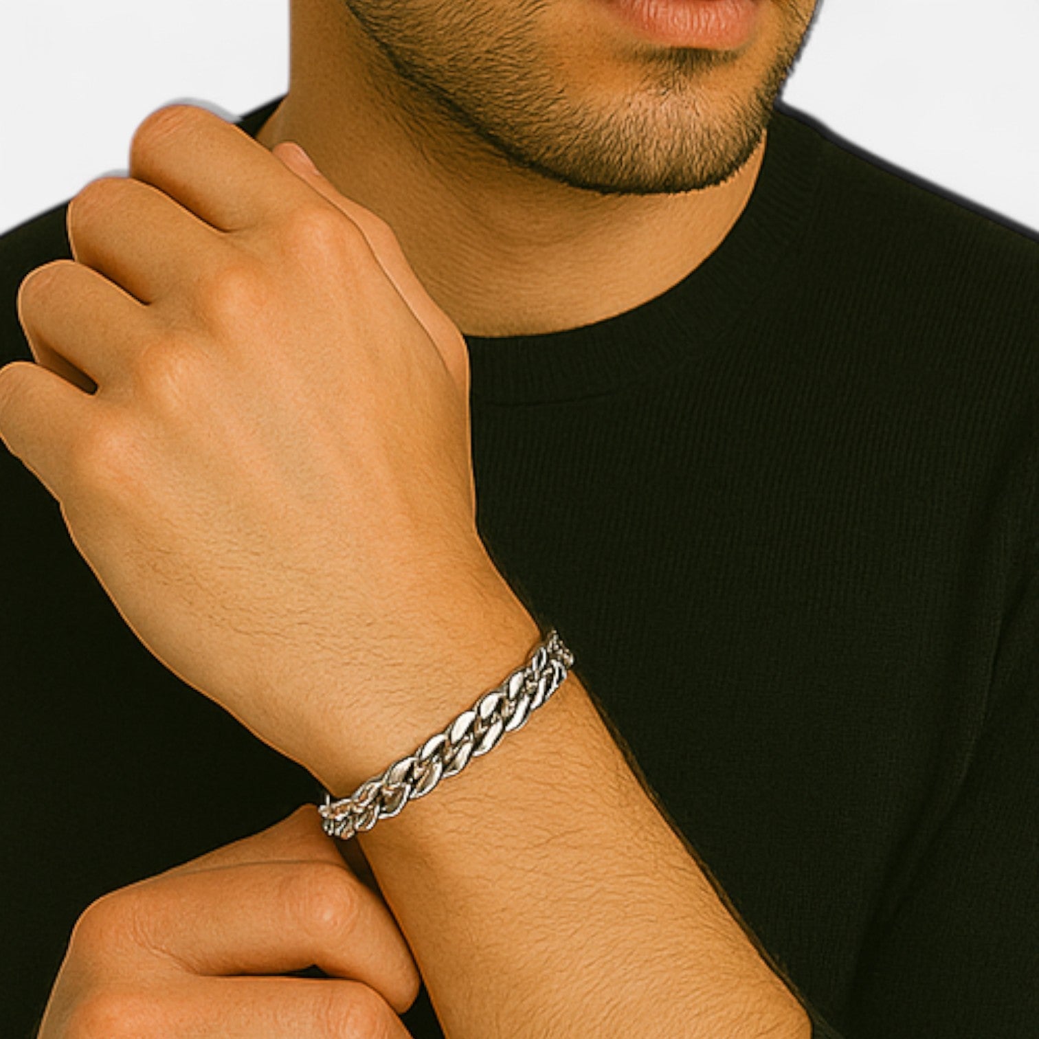 Valciens | Men's Cuban Chain Bracelet – Bold Form, Timeless Authority