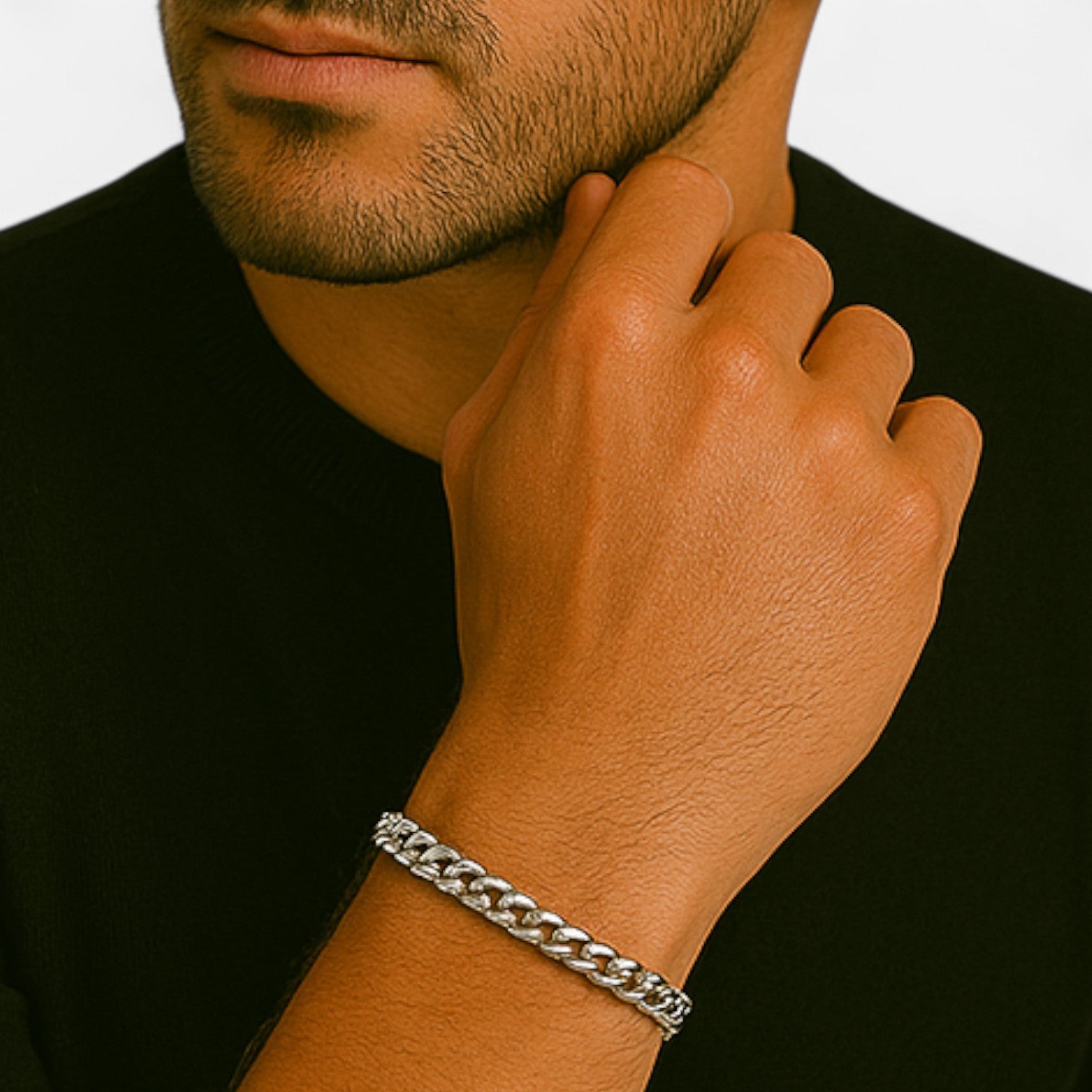 Valciens | Men's Cuban Link Chain Bracelet – Bold Steel, Urban Edge